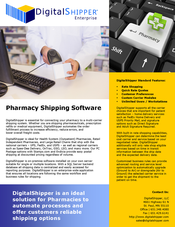 DigitalShipper Pharmacy Brochure